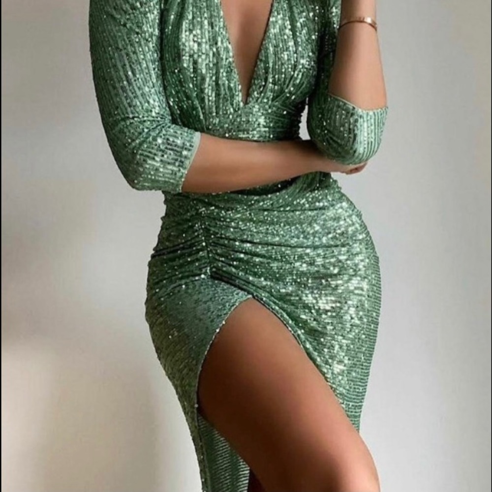 Mint green tight ChicMe dress